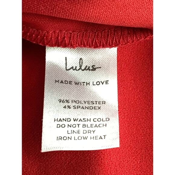 NWT Lulus Women's Sweetest Admirer Ruched Surplice Maxi Dress Red Size Small - Picture 10 of 13